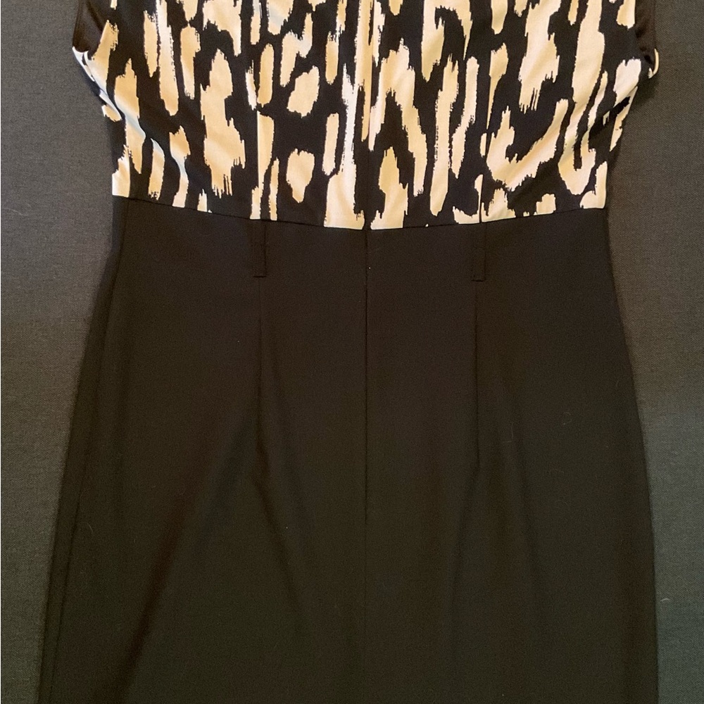 AGB Black and Beige Animal Print Dress